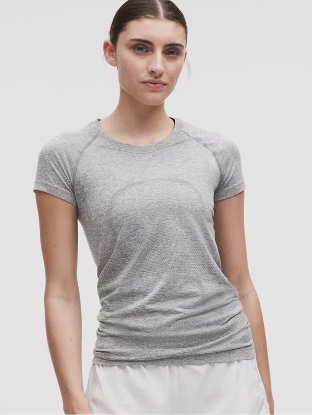 Lululemon Swiftly Tech Short Sleeve Shirt Hip Length Peloton logo